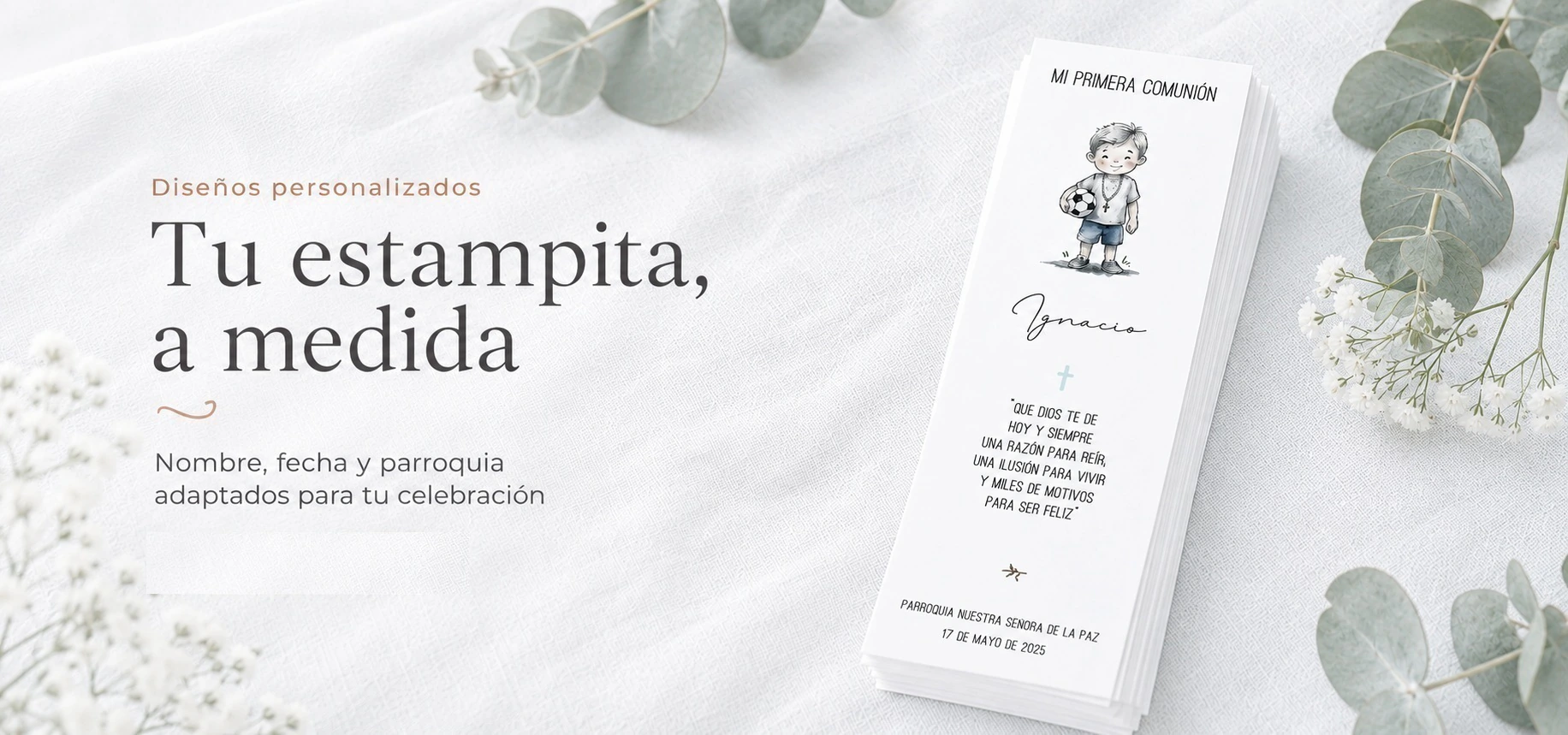 Estampitas personalizadas